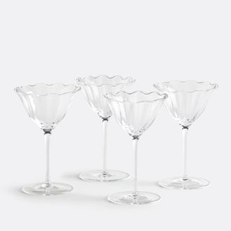 La Redoute Interieurs Set van 4 wijnglazen, bloemvormig, LYSSA