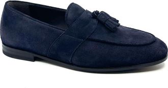 Franceschetti Pampille Mocassin - Heren - Loafers - Blauw - 40 EU - Leer - Schoenen