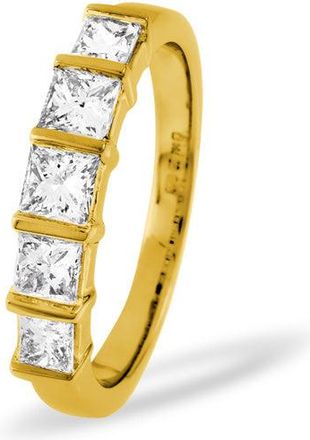 The Diamond Store Lauren 18K Gold 5 Stone Diamond Eternity Ring 1.00CT H/SI