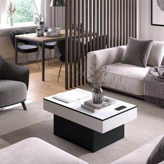 Vicco Mesa De Centro Boto, Negro, 95 X 58 Cm Extensible