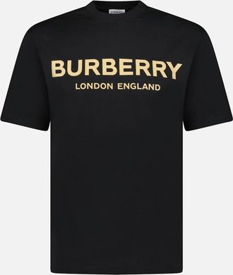 Burberry Mens Burberry Ellison Logo Print T-Shirt Black - Size: 38