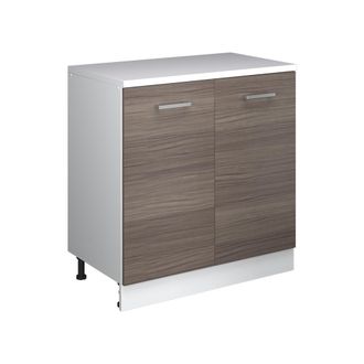 Vicco Armario De Cocina Para Techo Inclinado R-line, Gris Noble, 80 Cm Sin Inclinaci&oacute;n Con 2 Puertas, Vicco