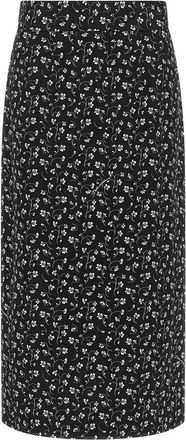 Dolce & Gabbana White and Black Straight Skirt