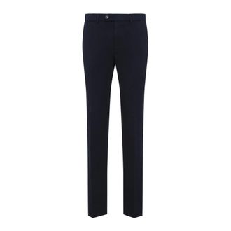 Brunello Cucinelli Tailored Broek - Heren - Broeken - Blauw - Maat: 2XL Katoen