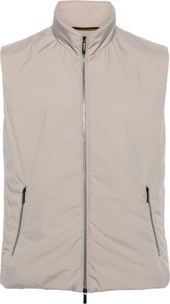Moorer padded zip-up gillet - men - Polyester/Polyester/Polyamide - 60 - Neutrals
