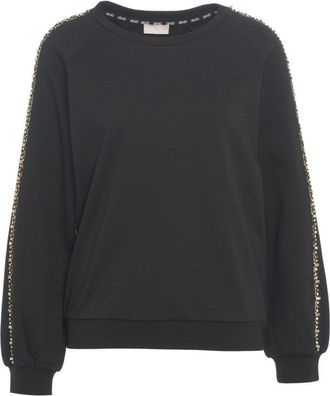 Liu Jo Black Sweatshirt With Sequined Detailing