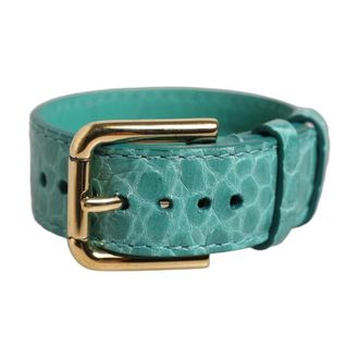 Dolce & Gabbana Cintura in Pelle Effetto Coccodrillo - - Accessories - Donna - Blu - ONE SIZE