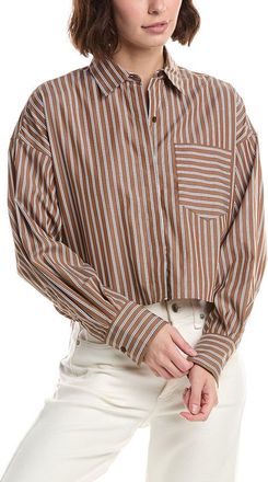 Rag & Bone Rag & Bone Marin Cropped Striped Shirt