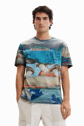 Desigual Mens Ts_Adrian 6035 Marron Tierra T-Shirt, Brown, M