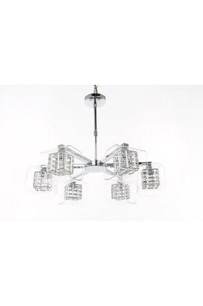 Netlighting Avignon 6 Light Ceiling SemiFlush Chrome Fitting in Grey