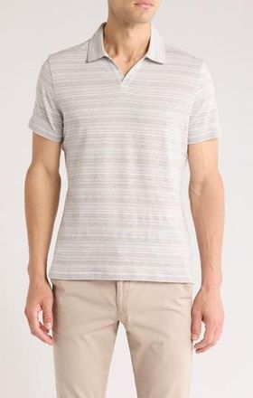 Robert Barakett Duval Stripe Johnny Collar Polo in Tan at Nordstrom Rack, Size X-Large