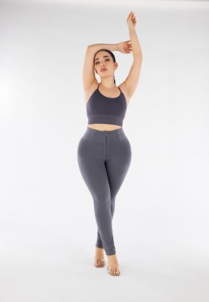 Freddy Pantaloni push up WR.UP clessidra vita alta con zip in jersey