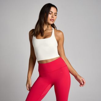 MyProtein Camiseta de tirantes Tempo espalda nadadora para mujer de MP - Vainilla - XS