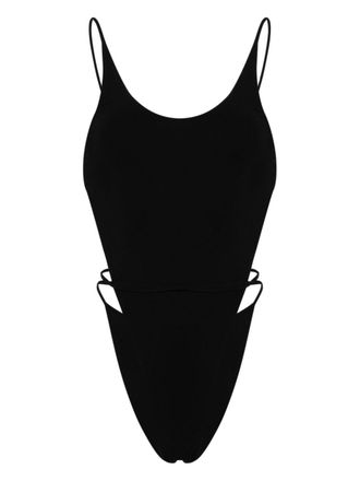 Saint Laurent Badpak met open rug - Zwart