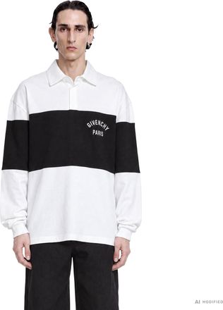 Givenchy Givenchy Paris Striped Two-Tone Polo