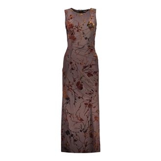 Desigual Bucarest Jurk - Dames - Avondkleed - Bruin - M - Polyester - Kleedjes