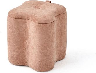 Siediti Fuori e Dentro Puff de terciopelo glitter rosa