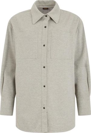 Moorer Overshirt - Dames - Overhemden - Grijs - XS - Katoen - Overhemden