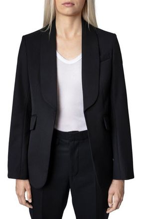 Zadig&Voltaire Shawl Collar Jacket in Noir at Nordstrom, Size 2 Us