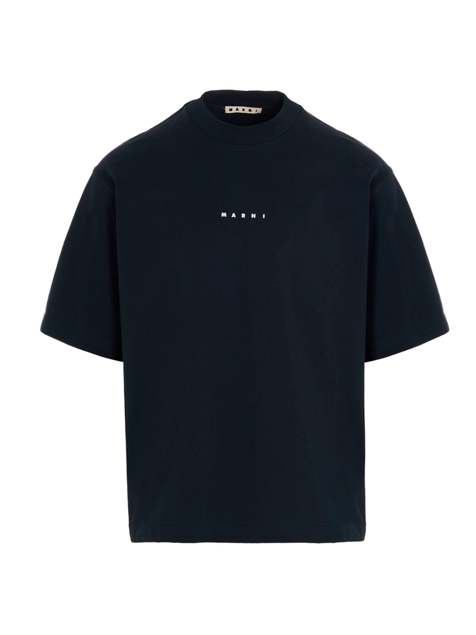 Marni T-Shirts, male, White, Size: XL Cotton White T-shirt