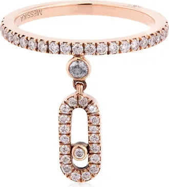 Messika Move Uno Diamond Ring in Pink Gold, Size 48