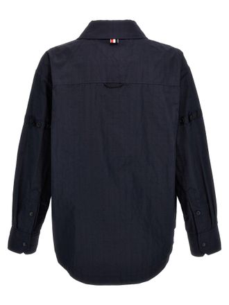 Thom Browne Snap-Front Ripstop Nylon Overshirt - Black