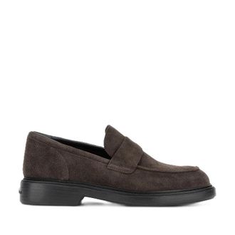 Hogan Brown Suede Penny Loafers