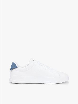 Tommy Hilfiger Logo Court Trainers With Leather