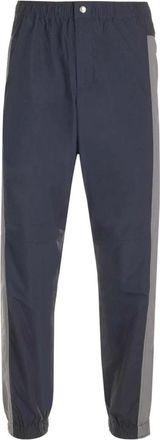 Maison Kitsun&eacute; Broeken, Heren, Blauw, W40, Nylon, Nylon Straight Broeken