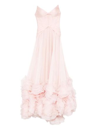 Iris Serban Heaven maxi-jurk met ruches - Roze