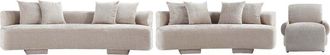 Manhattan Comfort 3Pc Modern Verandah Chenille 112In Sofa, 90.6In Sofa, & Accent Chair