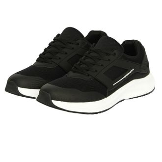 Crosshatch Heren Holywell Flyknit Trainers (Zwart, Wit)