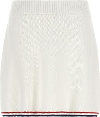Brunello Cucinelli White Solid Mini Skirt