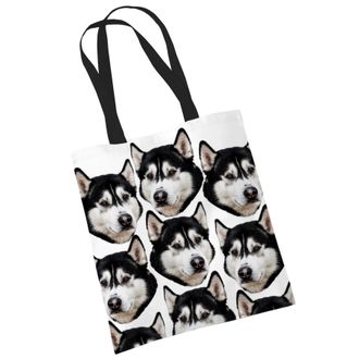 Bang Tidy Clothing Siberian Husky Tote Bag Gifts for Dog Lovers Print Bags with Dogs on