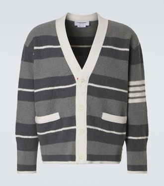 Thom Browne Cardigan in cotone a righe