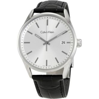 Calvin Klein Formality Horloge - Dames - Horloges - Grijs - ONE Size - Leer - Accessoires
