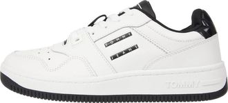 Tommy Hilfiger Retro Basket Sneakers met dierenprint - Dames - Sneakers - Beige - 36 EU - Leer - Schoenen