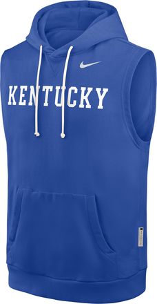 Nike Kentucky Sideline Nike Mens Dri-FIT College Sleeveless Pullover Hoodie in Blue | 03B44EVNKY-65K