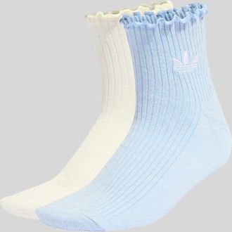 adidas Originals Socken aus Baumwoll-Mix im 2-er-Pack in Hellblau, Gr&ouml;&szlig;e 34-36