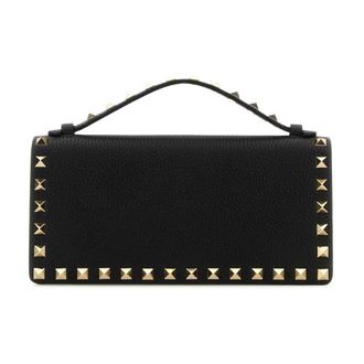 Valentino Garavani Wallet with Strap | Rockstud - female - Valentino Garavani - Handbags - Black - ONE SIZE - Bags