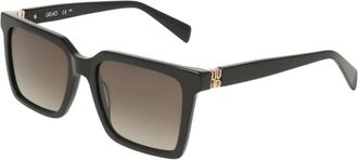 Liu Jo Rechthoekige Zonnebril - Dames - Zonnebrillen - Zwart - 53 MM - Accessoires