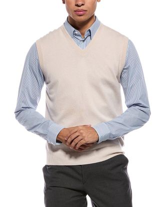 N.Peal N.Peal Westminster 100% Cashmere V-Neck Sweater Vest