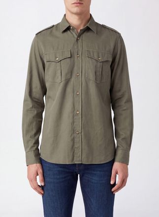 Brunello Cucinelli Camicia Uomo colore Verde