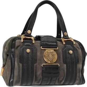 Gucci Pre-owned Suede Handbag - Dames - Vintage Handtas - Zwart - ONE Size - Leer - Vintage