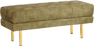 Beliani Bench ROSEVILLE Velvet Olive Green