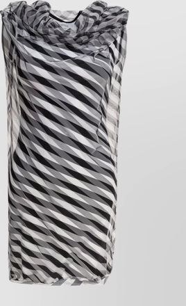 Sportmax geometric pattern sheer overlay sleeveless dress