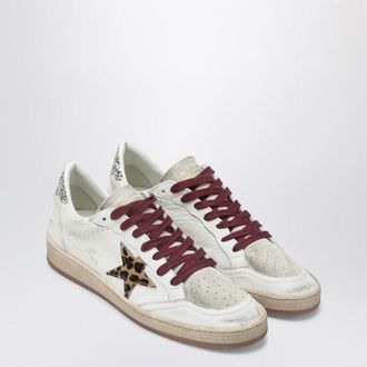 Golden Goose Ball Star Sneakers mit Leopardenmuster und Ponyhaar-Stern