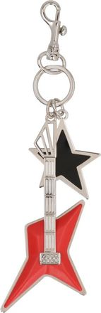 Versace Metalen sleutelhanger met leren details - Dames - Sleutelhangers & Tashangers - Grijs - ONE Size - Accessoires