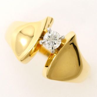 C&A Platinum Yellow Gold Yellow Gold (18K) Platinum 900 Band Ring (Pre-Owned)