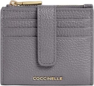 Coccinelle Metallic Wallet - Dames - Portefeuilles - Grijs - ONE Size - Katoen - Accessoires